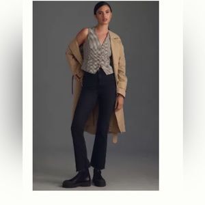 Paige Claudine high rise crop flare in black lotus